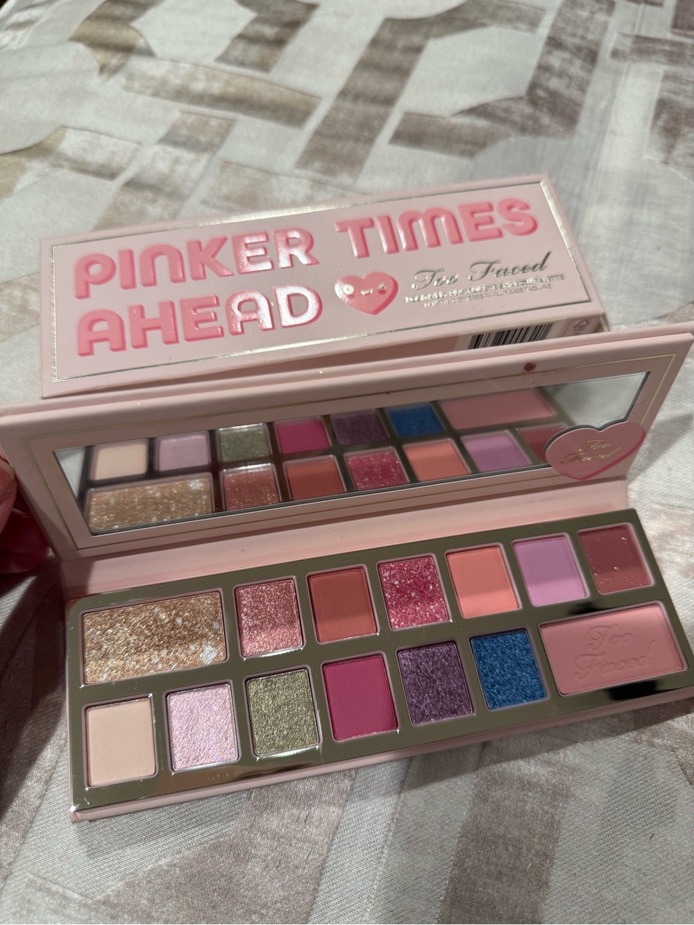 Too Faced PINKER TIMES AHEAD Eyeshadow Palette - Pink, Purple, Blue, Gold, Green